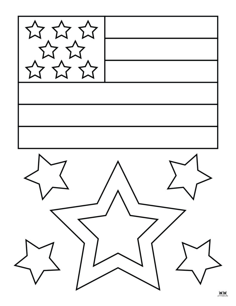 American flag coloring pages templates