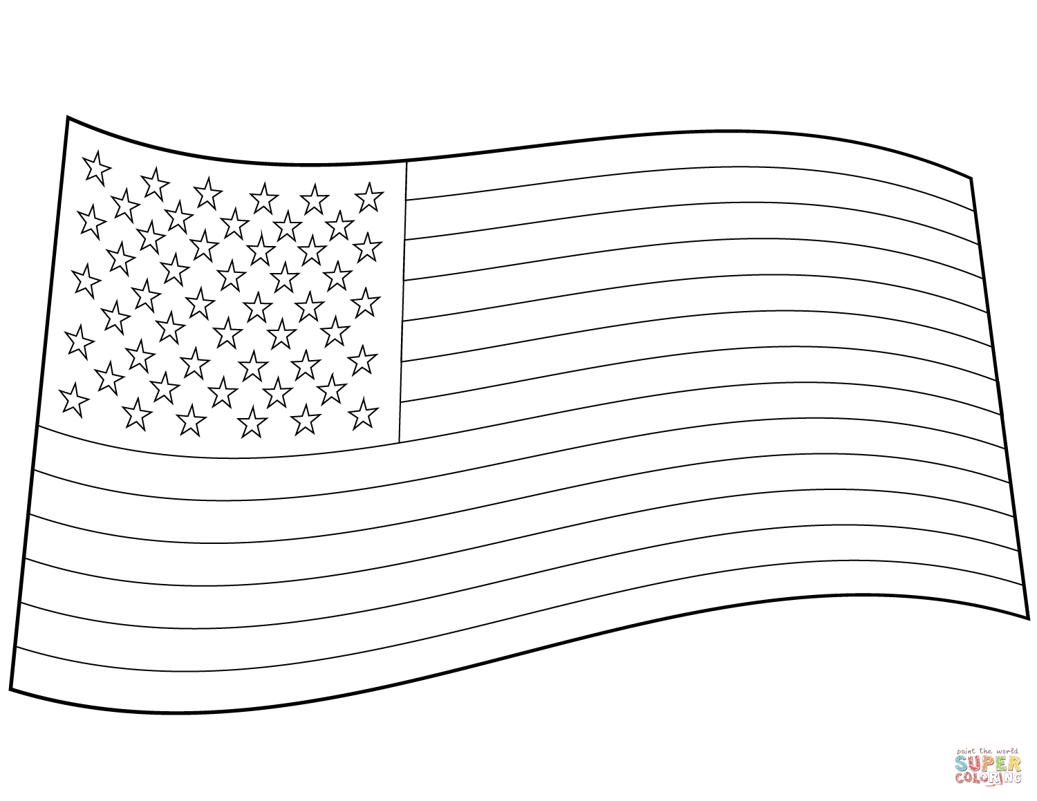 Us flag coloring page free printable coloring pages