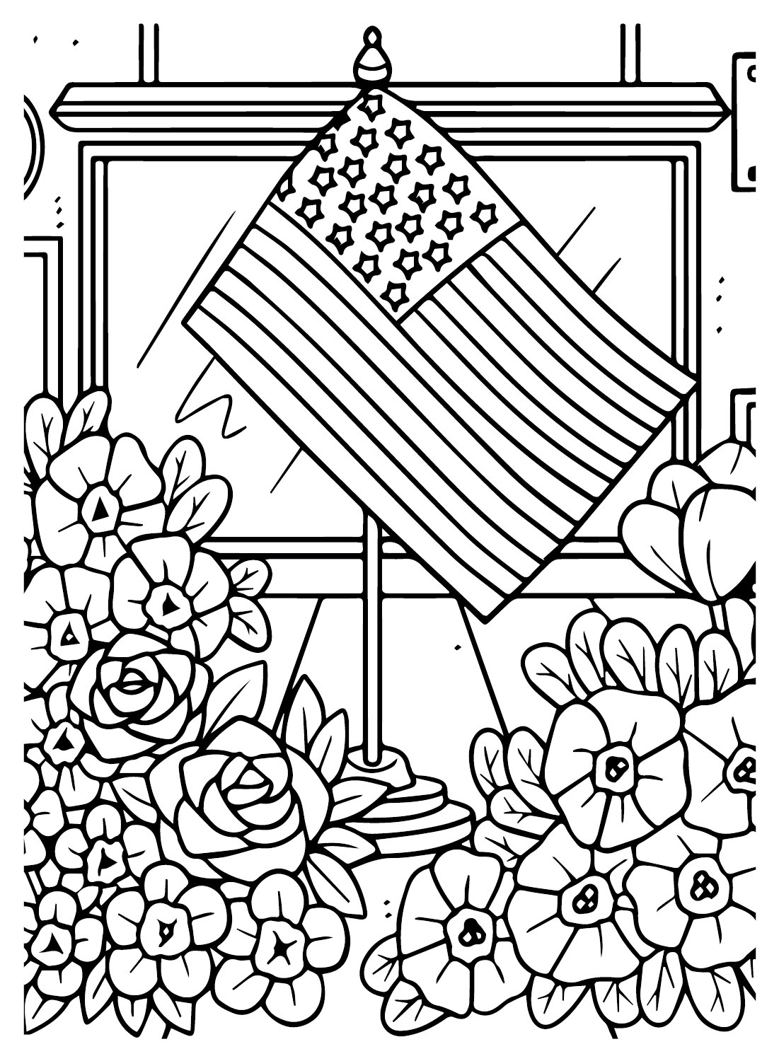 American flag coloring pages printable for free download