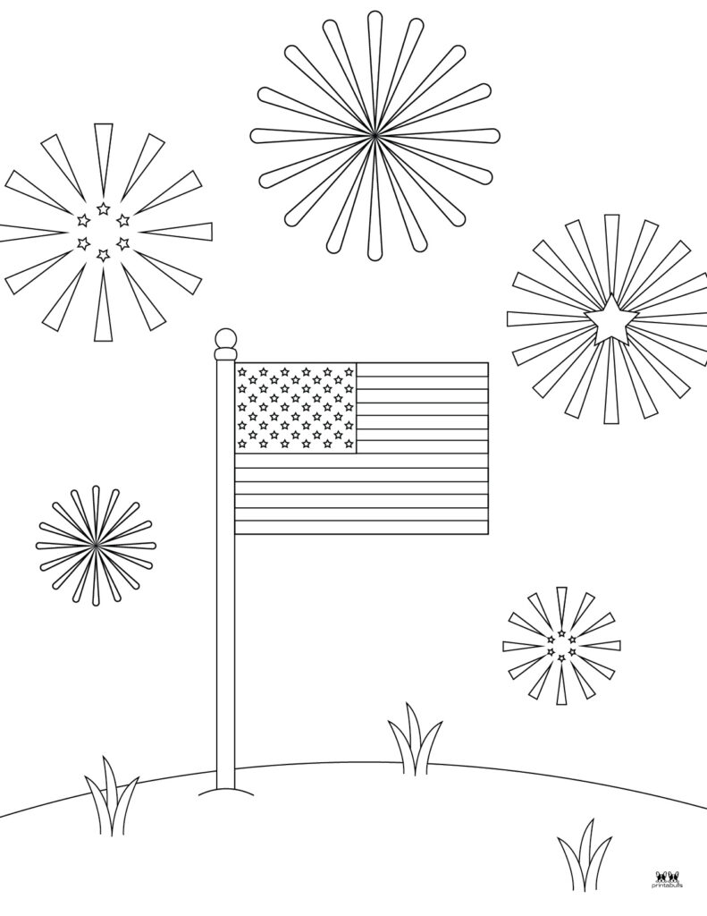 American flag coloring pages templates