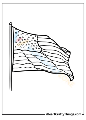 Free printable american flag coloring pages for kids