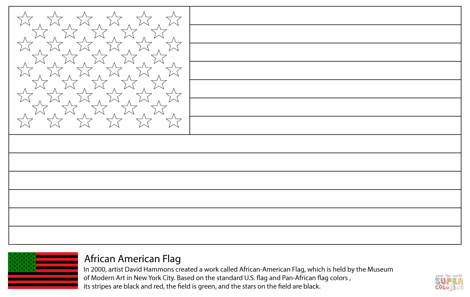 African america flag coloring page free printable coloring pages