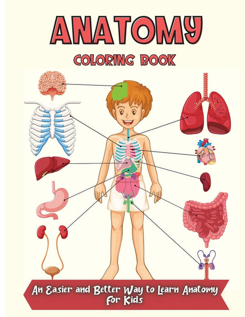 Anatomy coloring book over human body coloring pages fun and educational way to learn about human anatomy for kids paperback