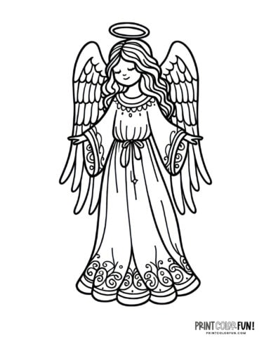 Angel clipart coloring pages plus heavenly crafts activities for your little cherubs at