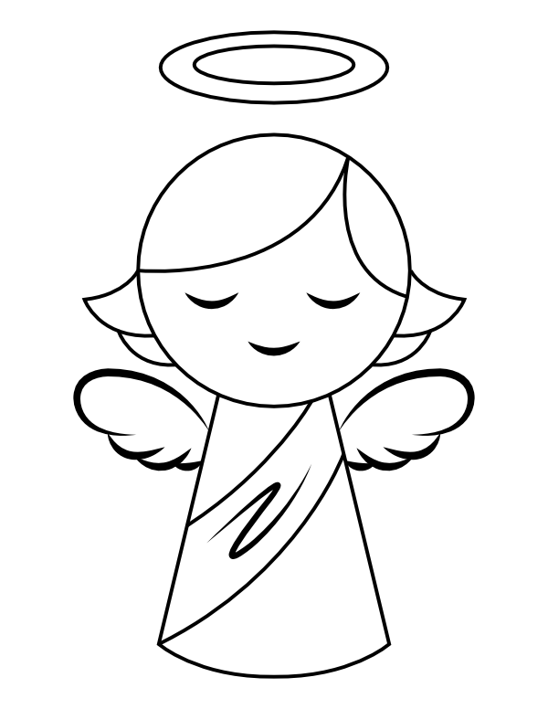 Printable angel coloring page