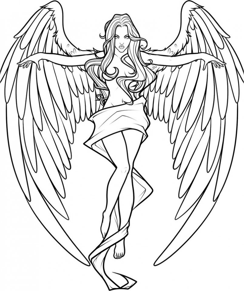 Angel coloring pages printable for free download