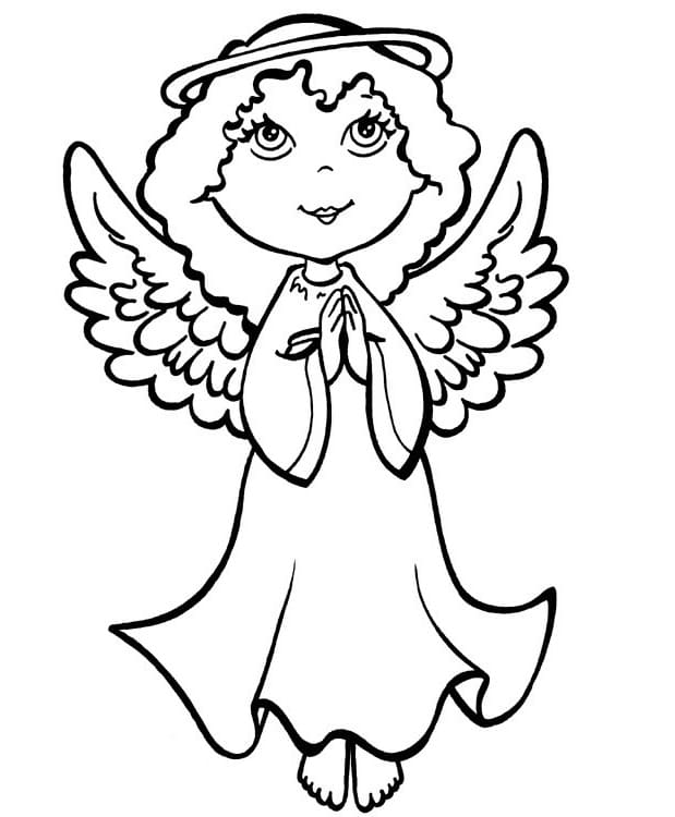 Lovely angel coloring page