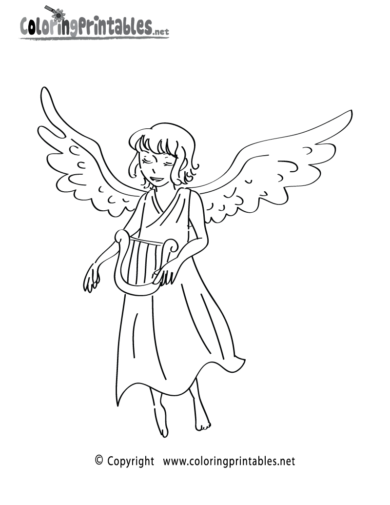 Angel coloring page