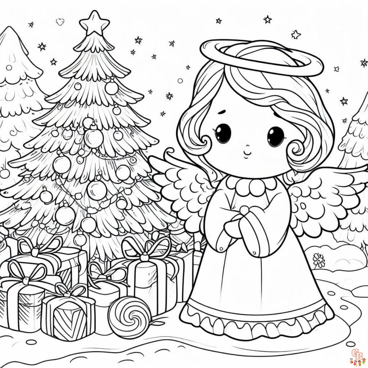 These angel coloring pages for kids