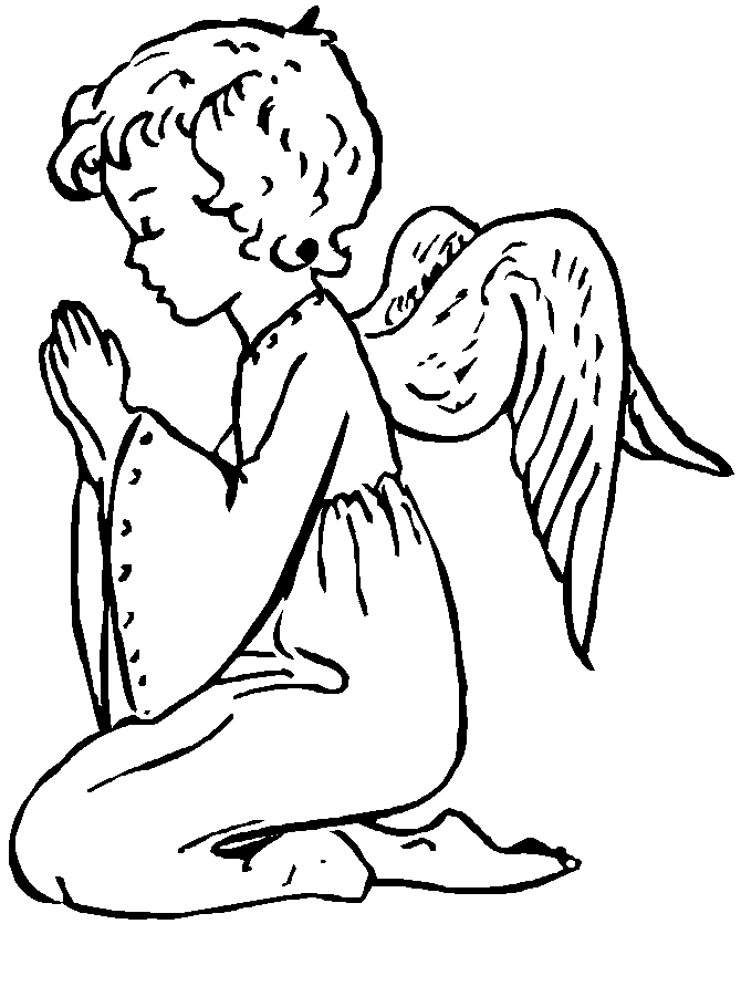 Free printable angel coloring pages for kids