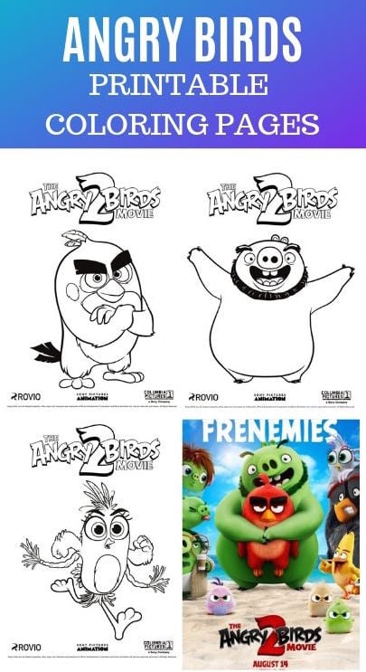 The angry birds movie printable coloring pages