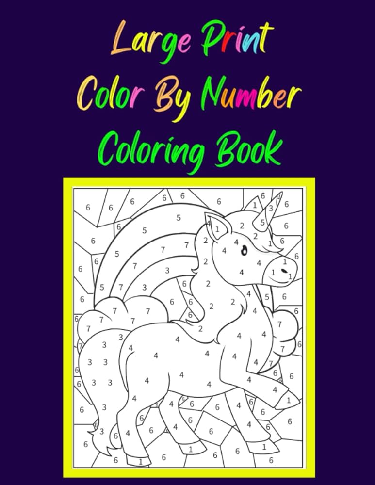 Large print color by number coloring book easy large print color by number coloring book with birds flowers animals gardens landscapesadults color by number coloring books coloring pagesv akter sharmin