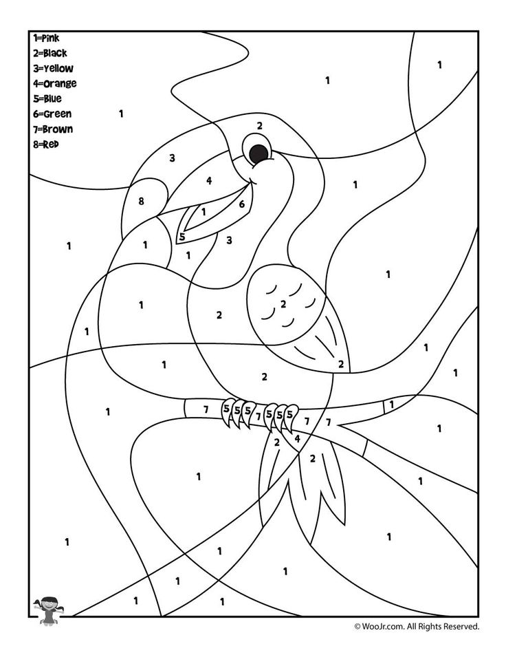 Preschool color by number animal coloring pages woo jr kids activities childrens publishing animal coloring pages preschool colors coloring pages