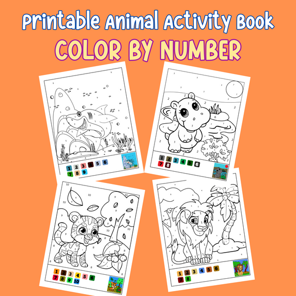 Printable animal activity and coloring book â cassie smallwood