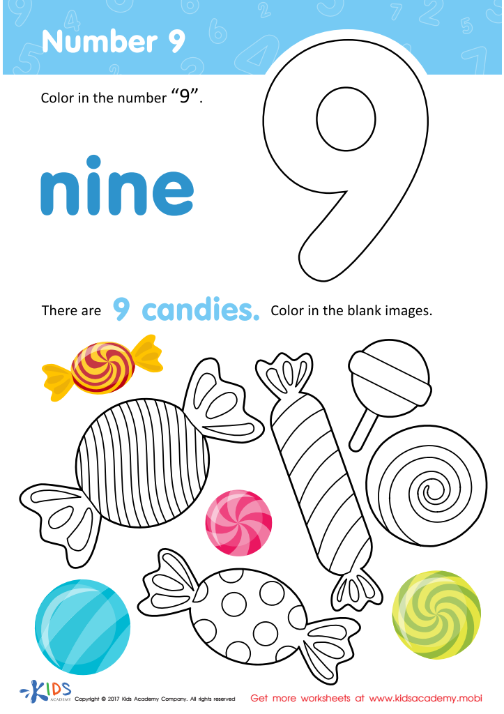 Number coloring page free printable number worksheet