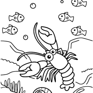 Lobster coloring pages printable for free download