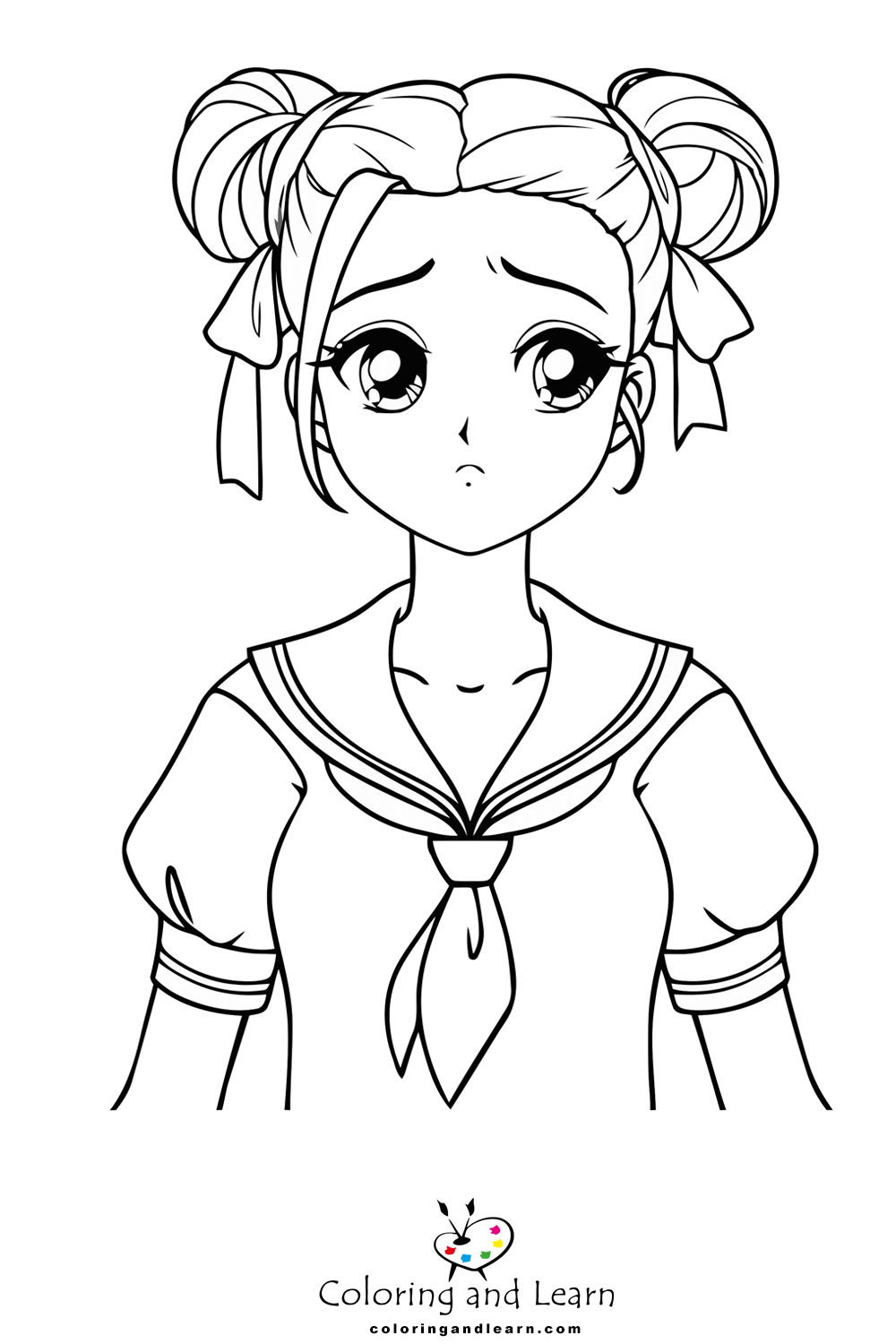 Anime girl coloring pages