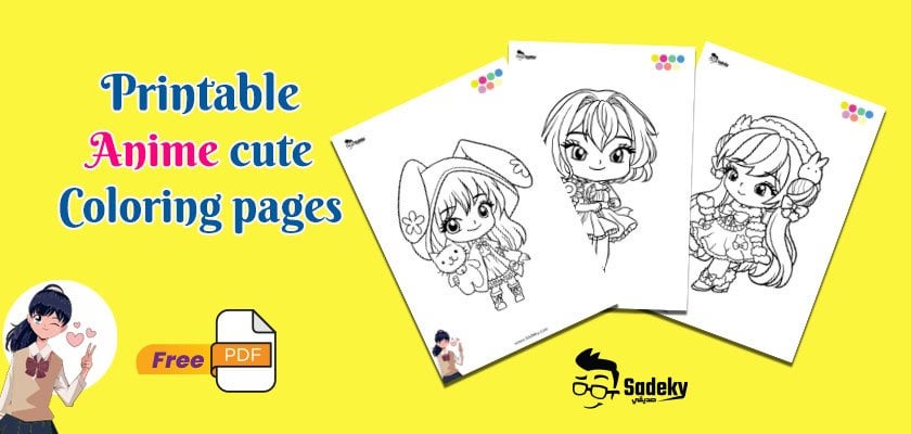 Free printable anime cute coloring pages kawaii sadeky rsadeky