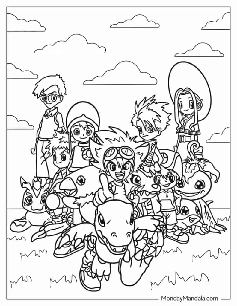 Anime coloring pages free pdf printables