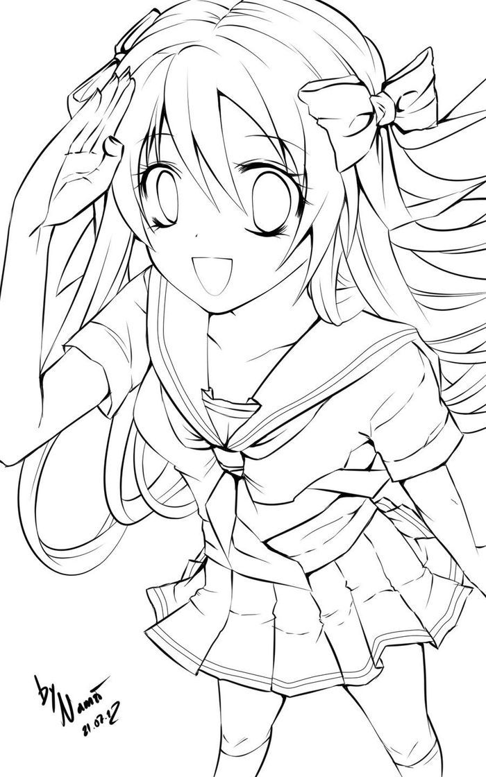 Anime coloring pages pdf