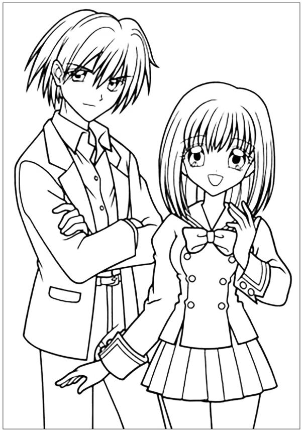 Free printable anime coloring pages