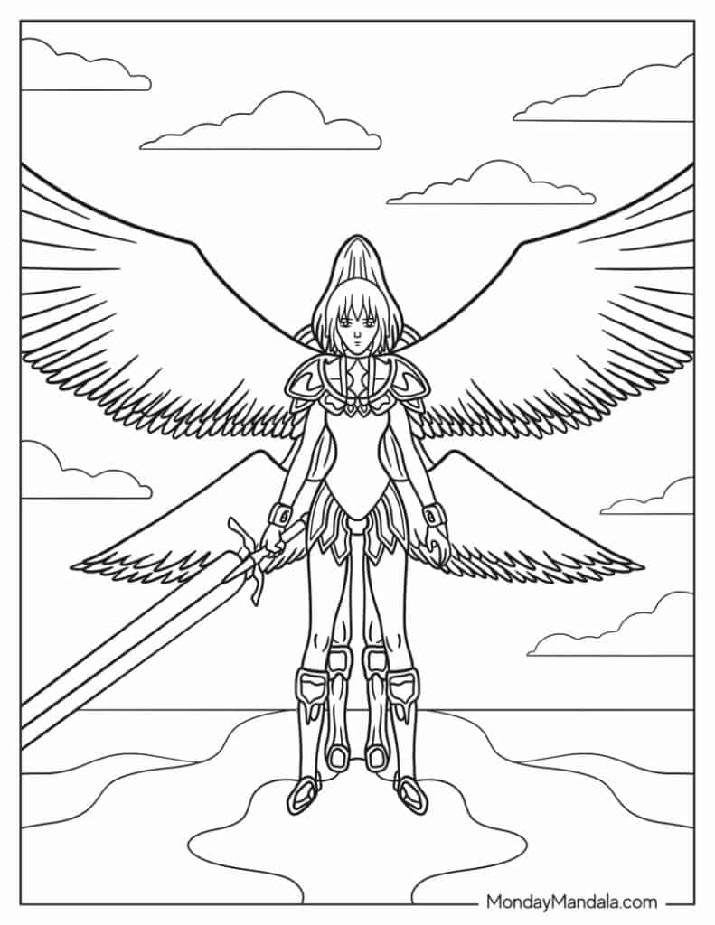 Anime coloring pages free pdf printables