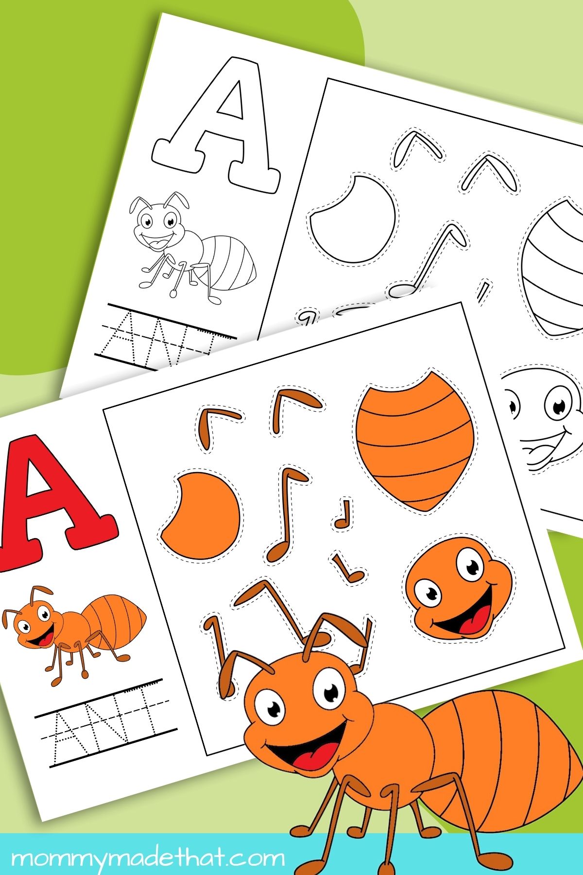 Letter a is for ant craft cute free printable letter a craft