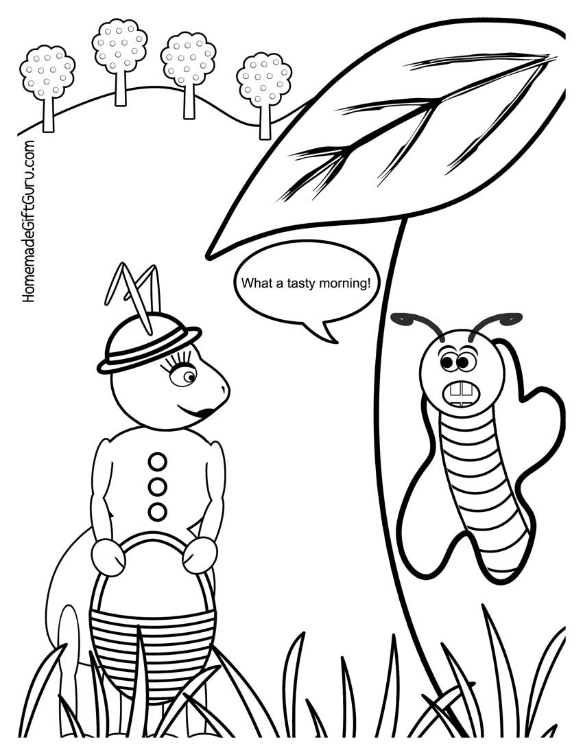 Ant coloring page