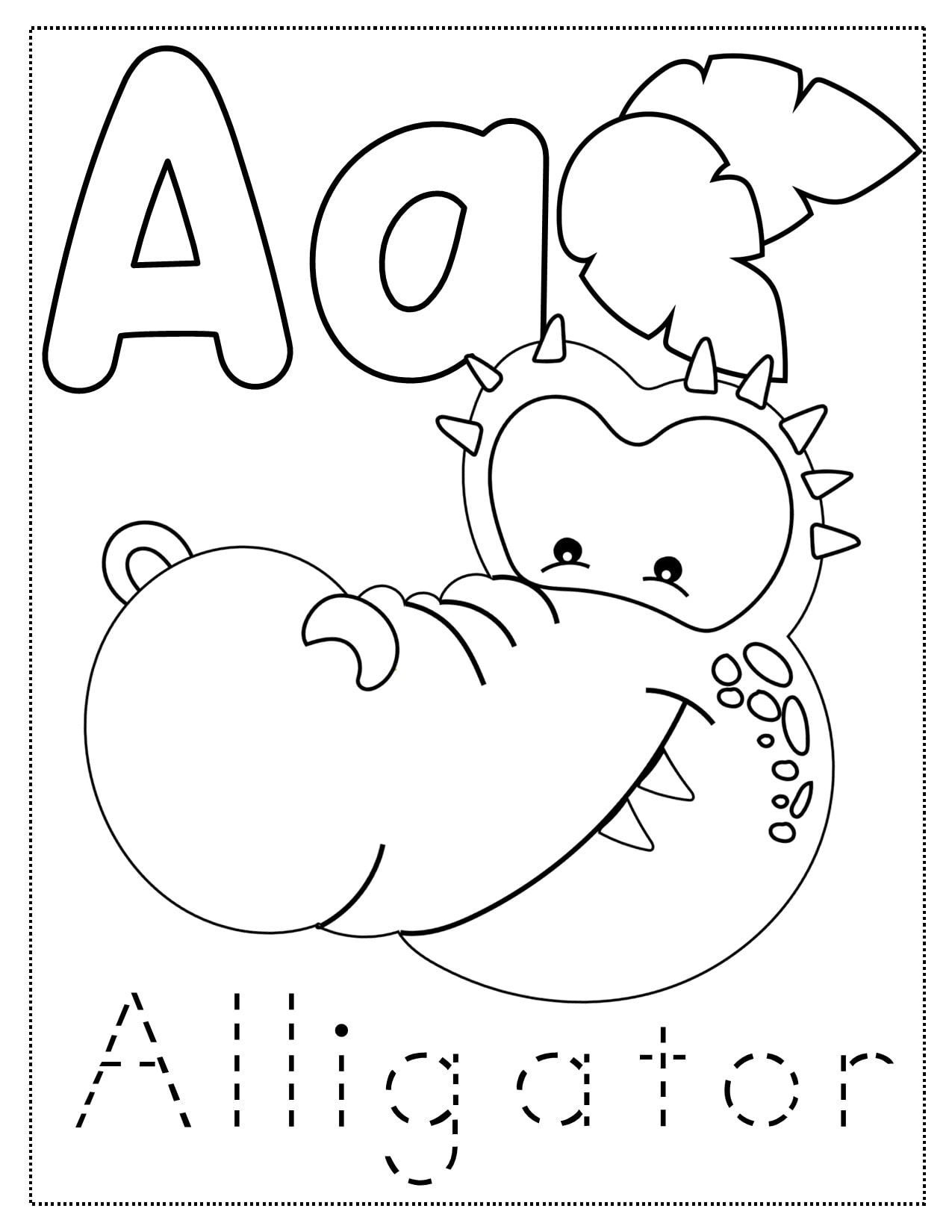 A is for ant craft coloring page