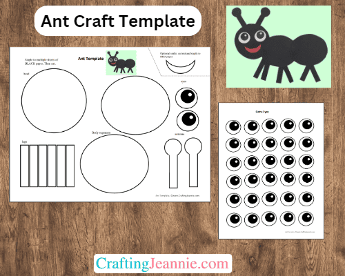 Ant craft free template