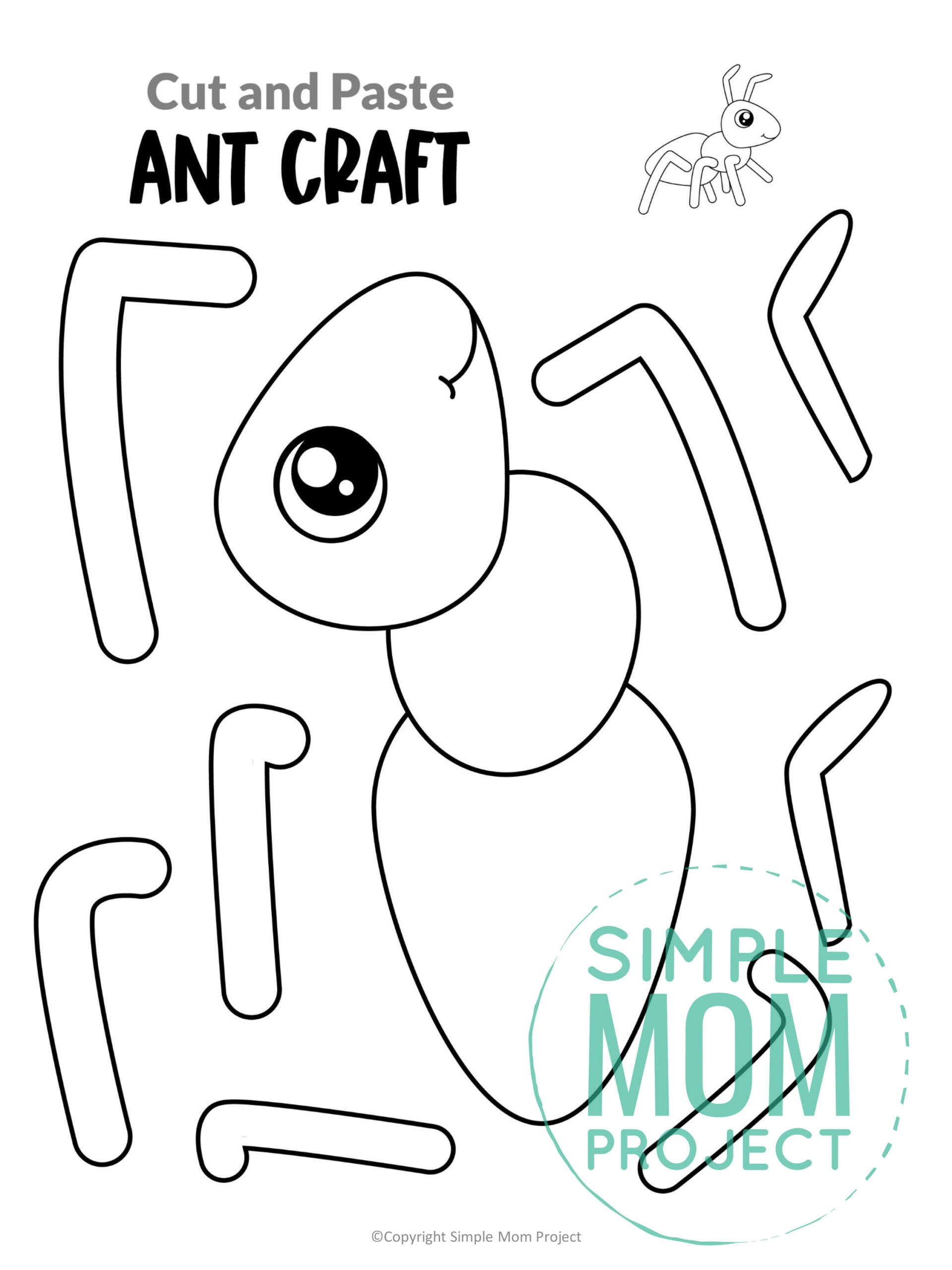 Free printable ant craft template â simple mom project