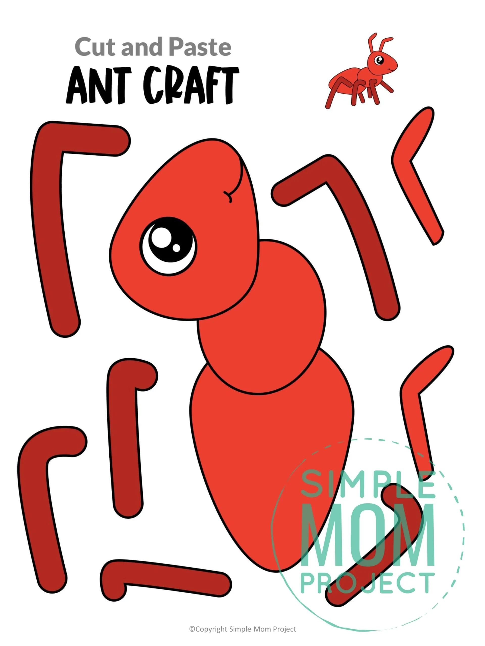 Free printable ant craft template ant crafts bug crafts insect crafts