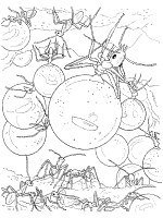 Ants coloring pages and printable activities