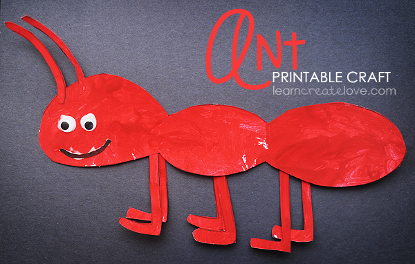 Printable ant craft