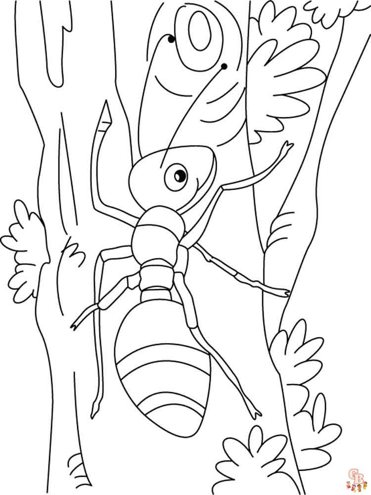 Ants coloring pages