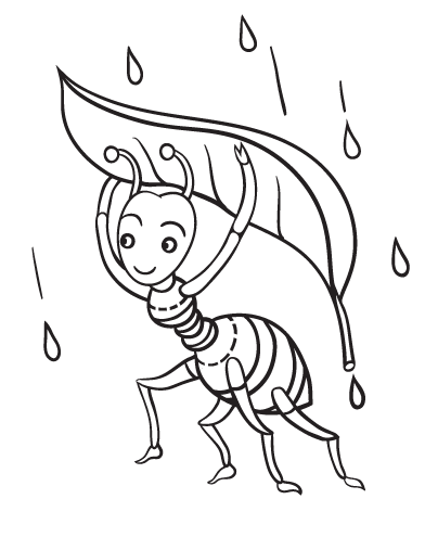 Free ant coloring page