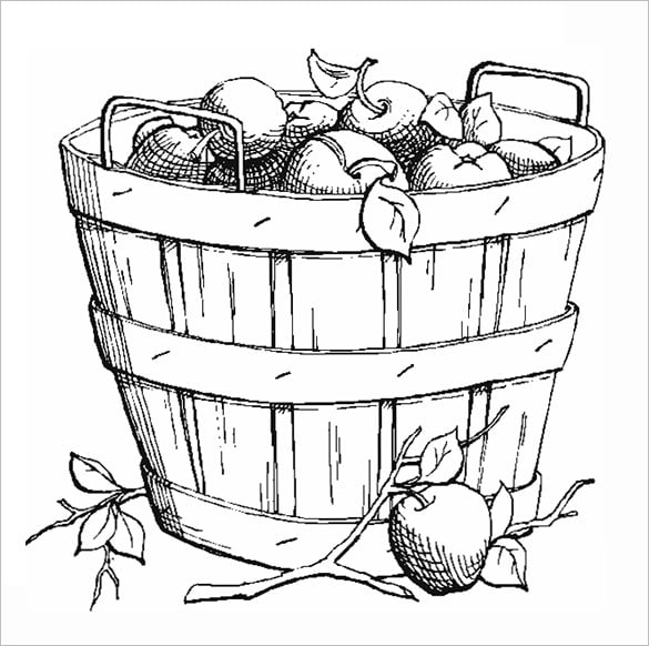 Free printable apple basket template