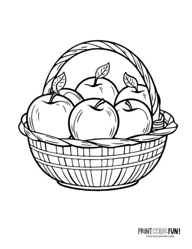 Apple clipart coloring pages to celebrate the autumn apple season at