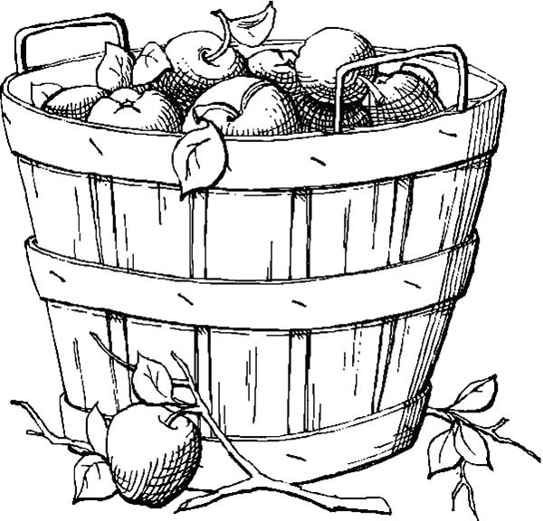 Free printable apple basket template