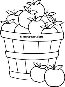 Basket of apples farm stand coloring sheet apple coloring pages fall coloring sheets apple coloring