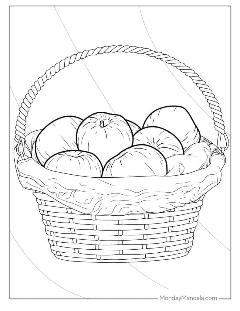 Apple coloring pages free pdf printables