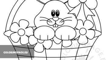 Apple basket printable coloring page