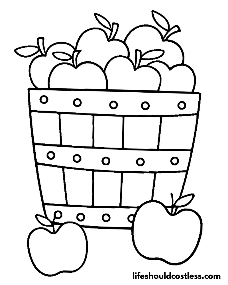 Apple coloring pages free printable pdf templates