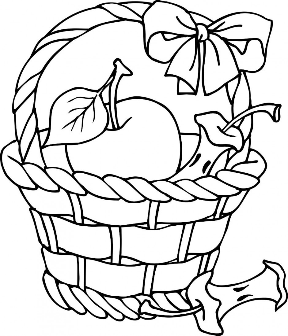 Free printable apple basket template