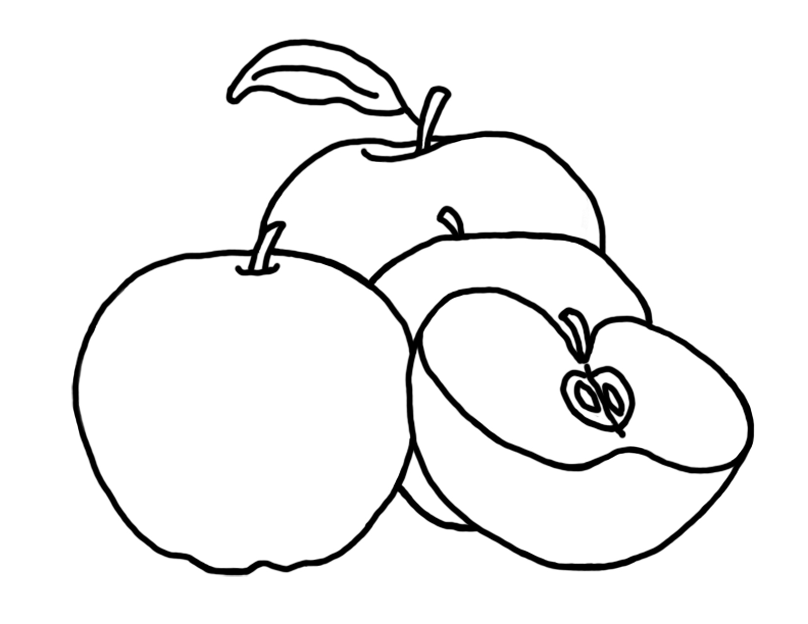 Free printable apple coloring pages for kids