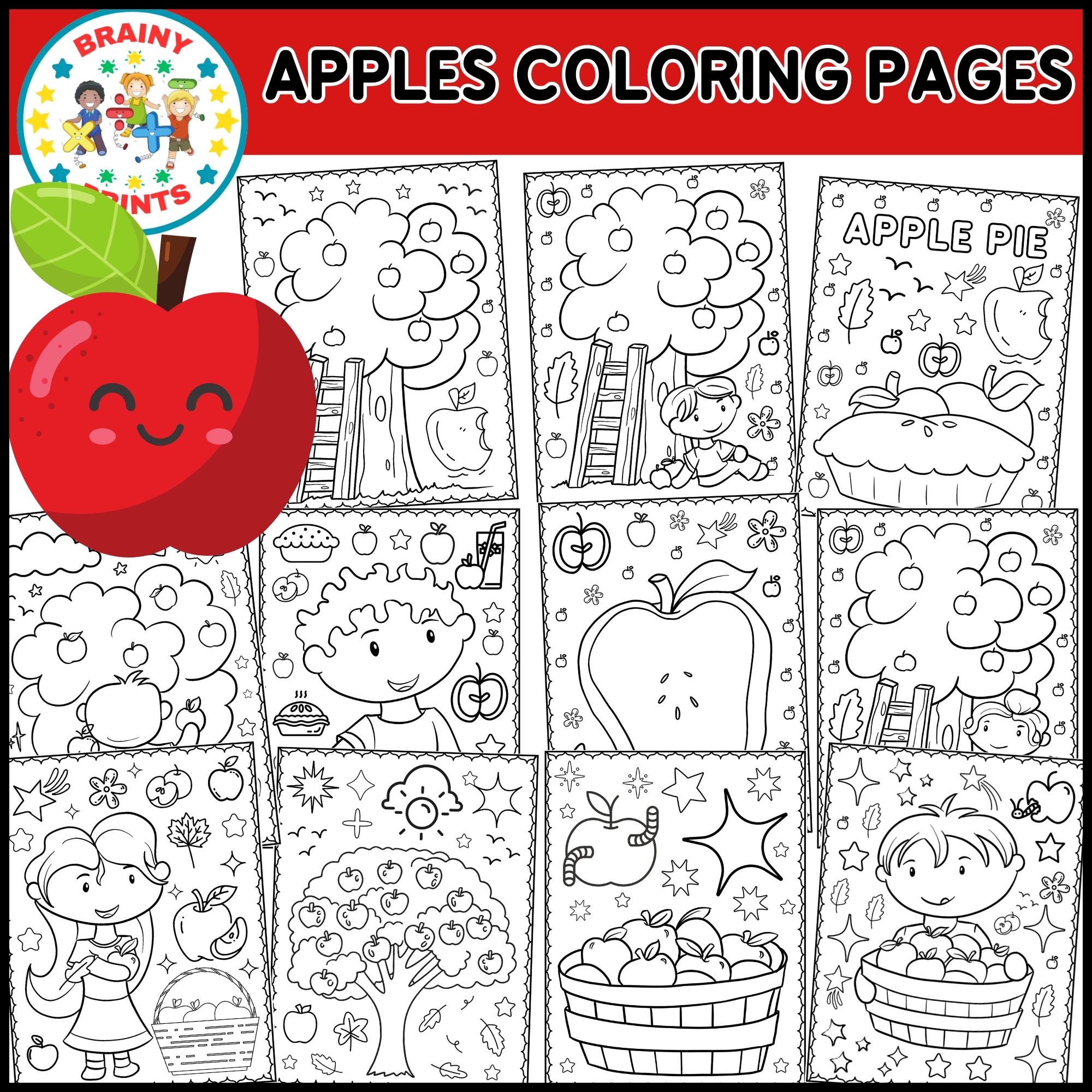 Apple coloring pages