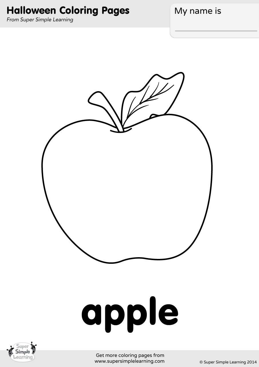 Apple coloring page