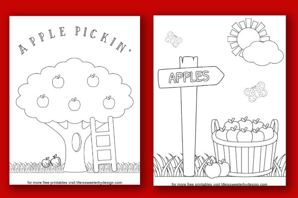 Apple coloring pages