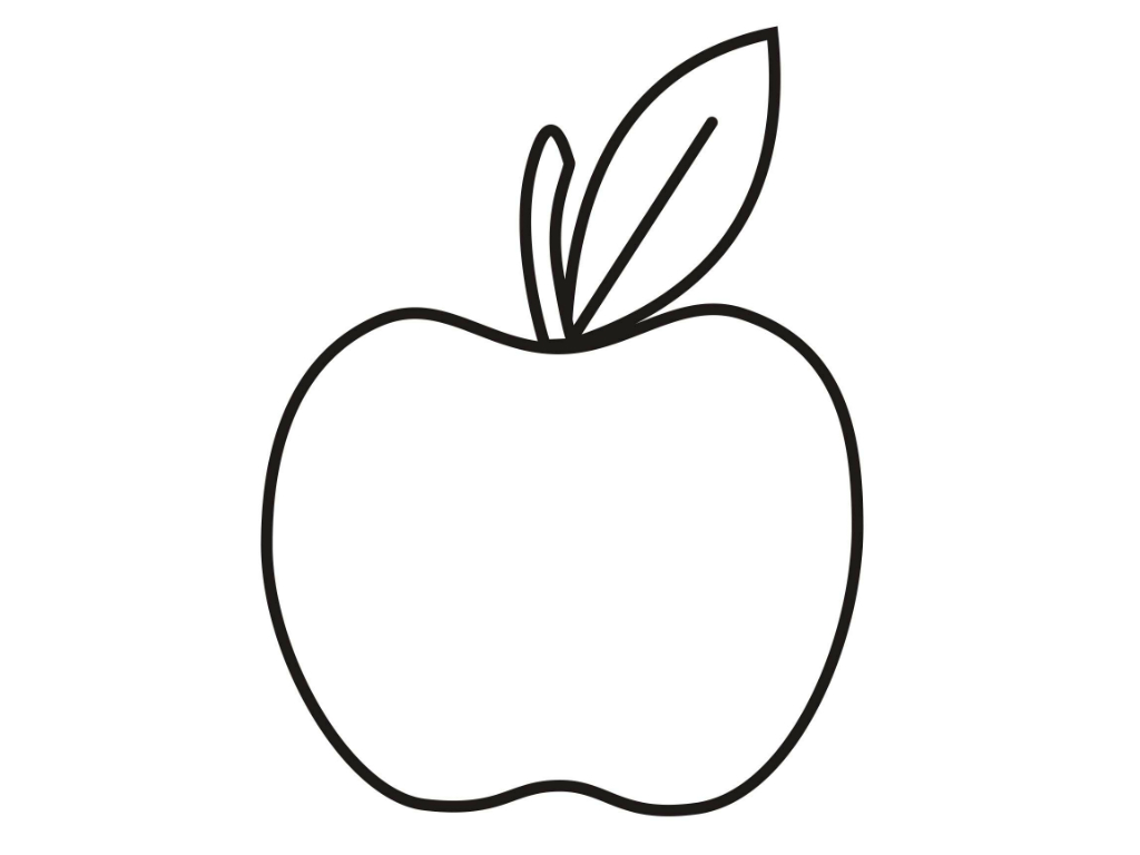 Coloring pages apple coloring page