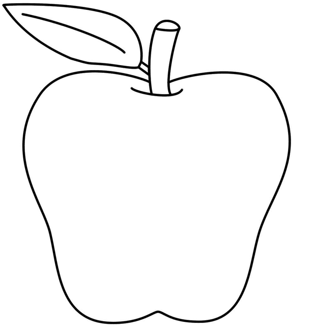 Free printable apple coloring pages for kids